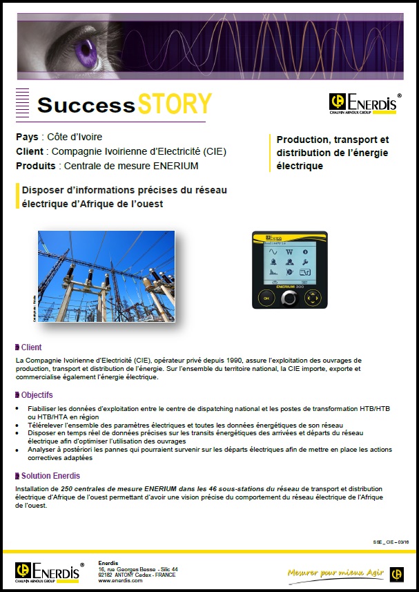 Success Story CIE power monitors Enerium