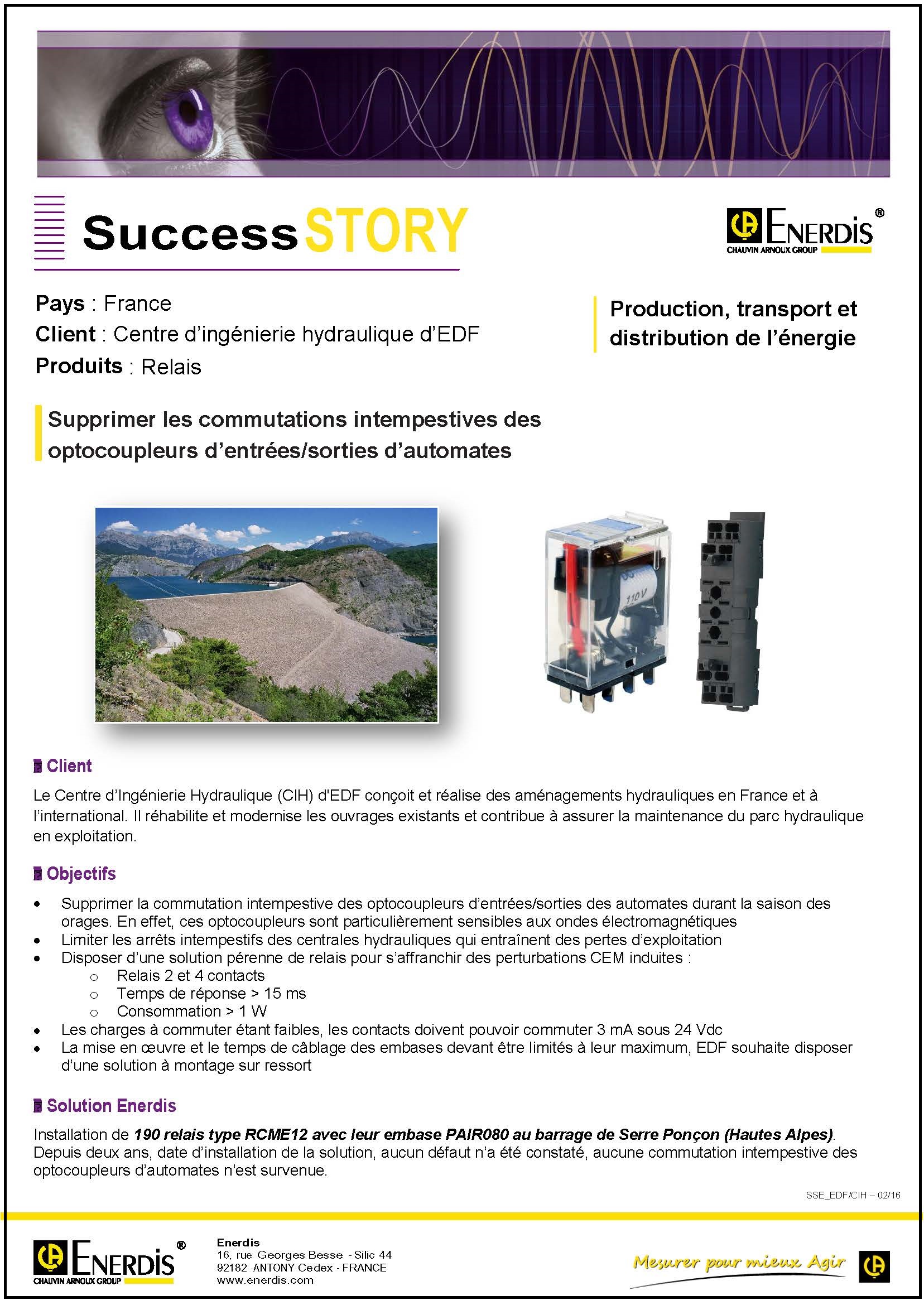 Success Story EDF CIH Chauvin Arnoux Energy