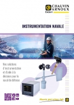 OFFRE MARINE Documentation commerciale, offre marine, mesure du vent, mesure de la température d'eau de mer, sondes, Chauvin Anoux Energy, capteurs, indicateurs