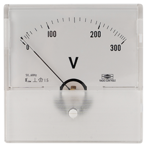Classic Voltmètre AC 48x48mm 90° 0-25V classe 1,5