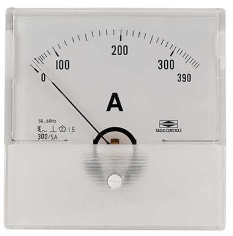 Classic Ammeter AC 96x96mm 240° 0-30A Class 1,5