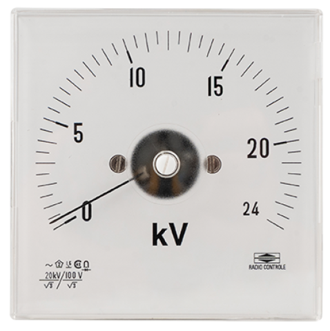 Classic Voltmètre DC 72x72mm 240° 0-200mV classe 1,5