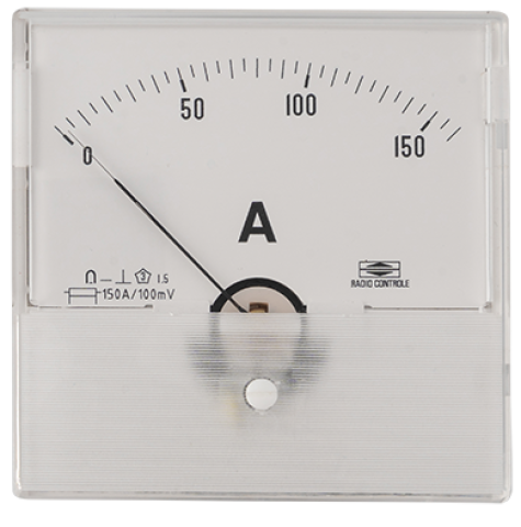 Classic Ampèremètre DC 48x48mm 90° 0-25A classe 1,5