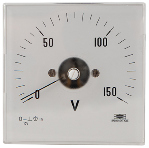 Classic Voltmètre DC 48x48mm 90° 0-50V classe 1,5