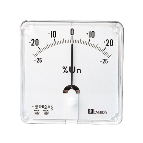 NormEurope Voltmètre différentiel AC 96x96mm 90° 100V + caisse addit. CL 2,5
