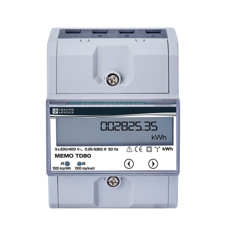 MEMO TD80 Compteur divisionnaire 230/400Vac 80A